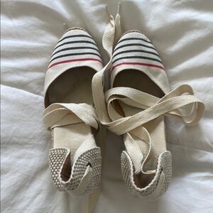 Striped Espadrille Flats